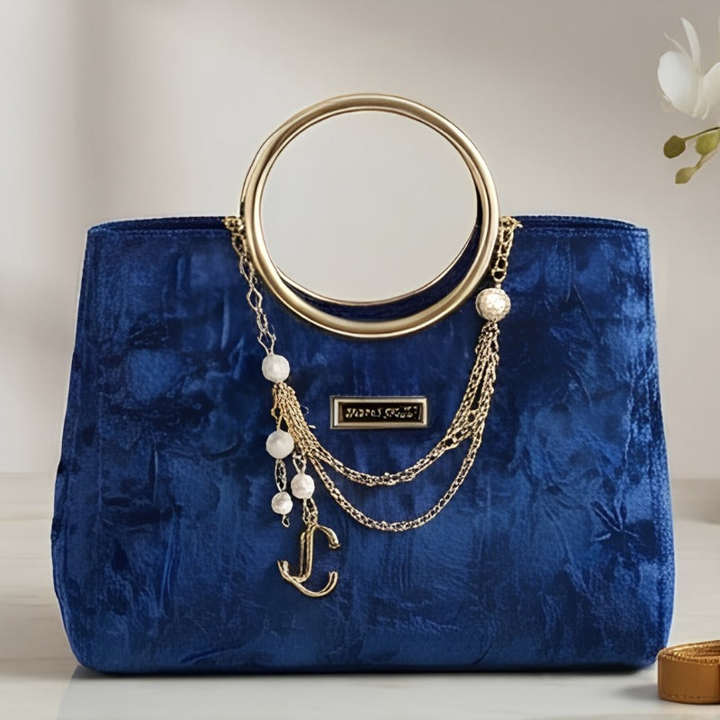 Luxury Women's Fashion Handbag | Premium Velvet Tote Shoulder Bag ZTS-CR-174