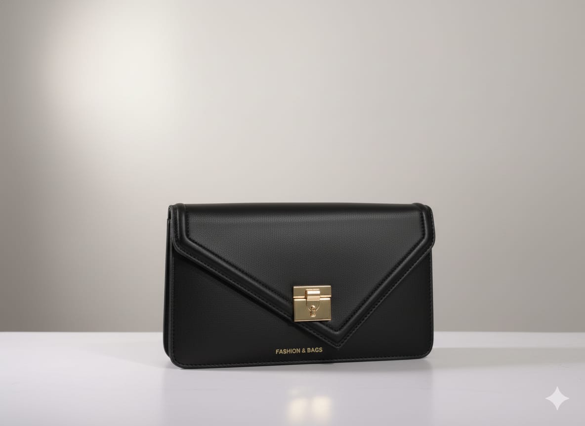 Elegant 'Fashion & Bags' Signature Red Flap Clutch ZTS-CR088