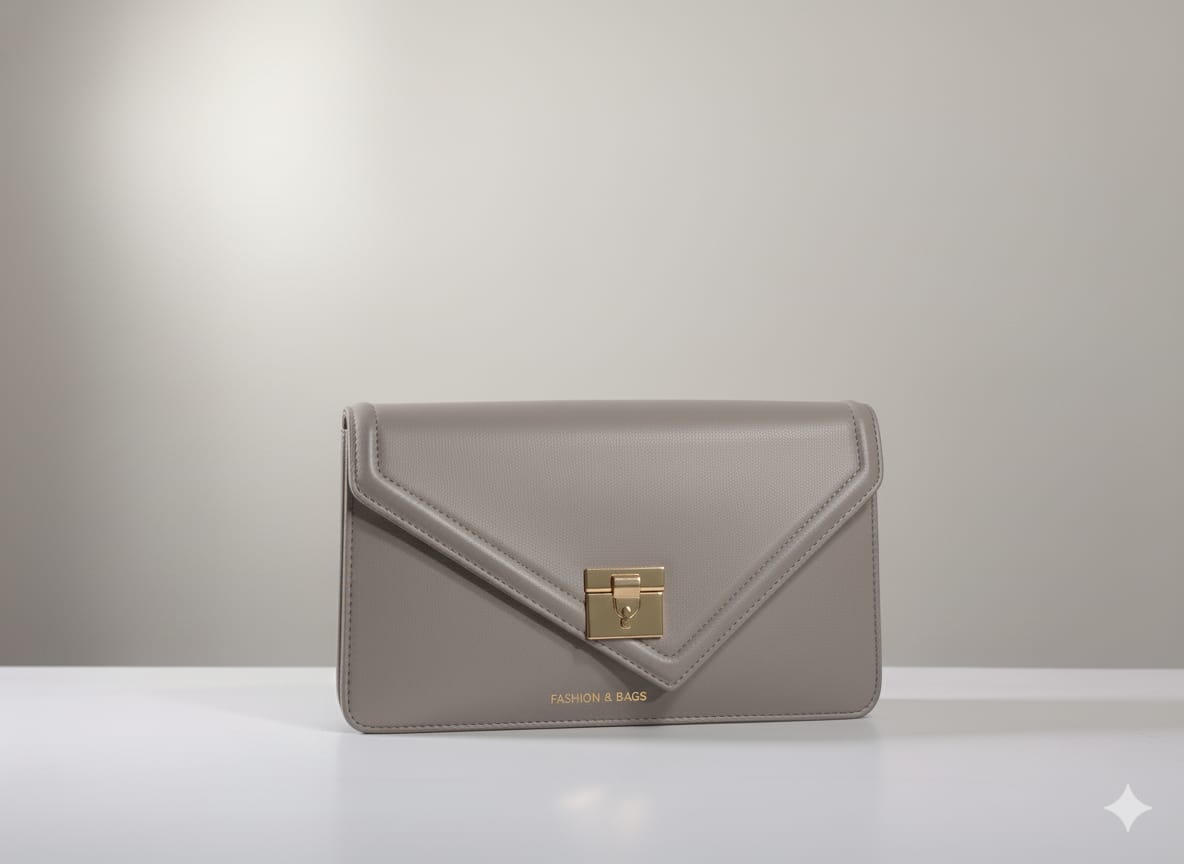 Elegant 'Fashion & Bags' Signature Red Flap Clutch ZTS-CR088