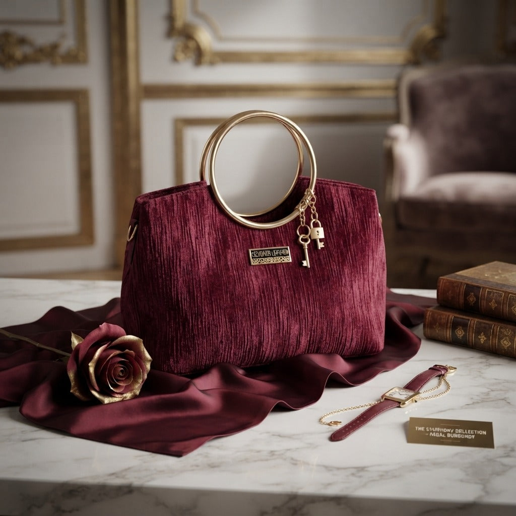 Luxury Women's Fashion Handbag | Premium Velvet Tote Shoulder Bag ZTS-CR-174