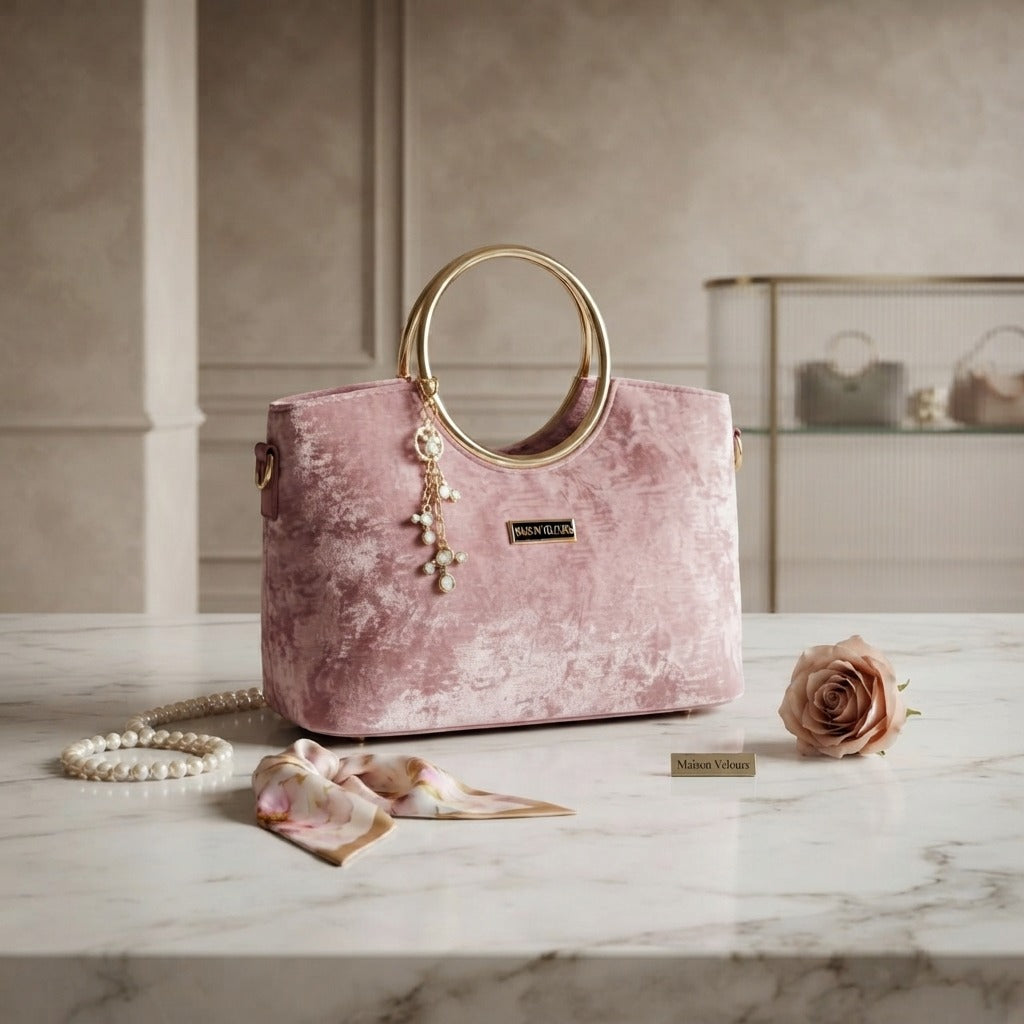 Luxury Women's Fashion Handbag | Premium Velvet Tote Shoulder Bag ZTS-CR-174