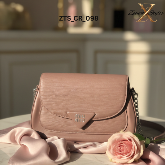 Elegant Miu Miu Maroon Leather Crossbody BagZTS_CR_098