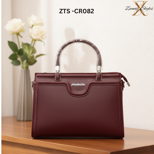Premium Maroon Handbag for women ZTS -CR082