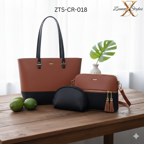 Ladies Shoulder 3 Pcs Bag Set ZTS-CR-018