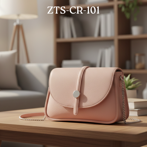 Elegant Mud Brown Faux Leather Shoulder Bag ZTS-CR-101