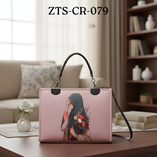 Modest Chic Pink Square Purse for Women ZTS-CR-079