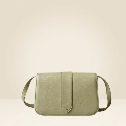 Classic Tan  PU Leather Crossbody Bag with Metallic Lock ZTS_CR_097