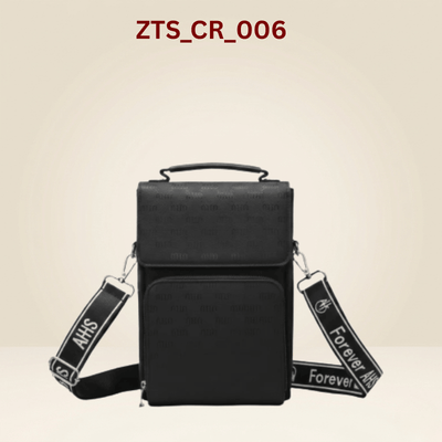 Crossbody Bag Premium Black Mobile Sling Bag with Wide Strap ZTS-CR006
