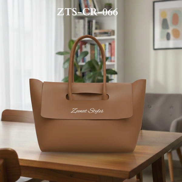 Shoulder Bag,  Premium Tan Vegan ladies handbag (ZTS-CR-066)