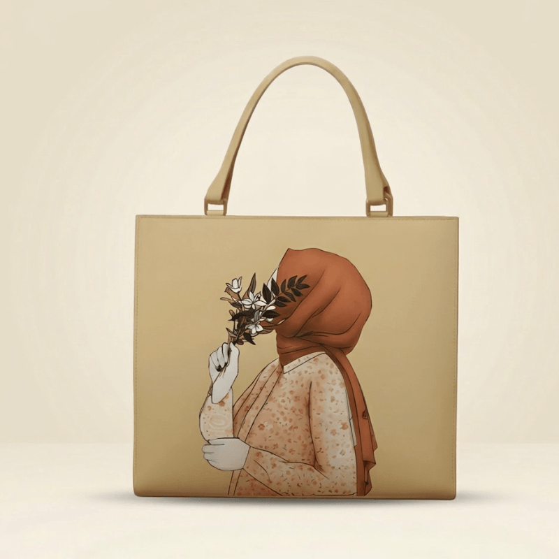 Hijabi Bag Elegant Square Art Handbag ZTS-CR-053