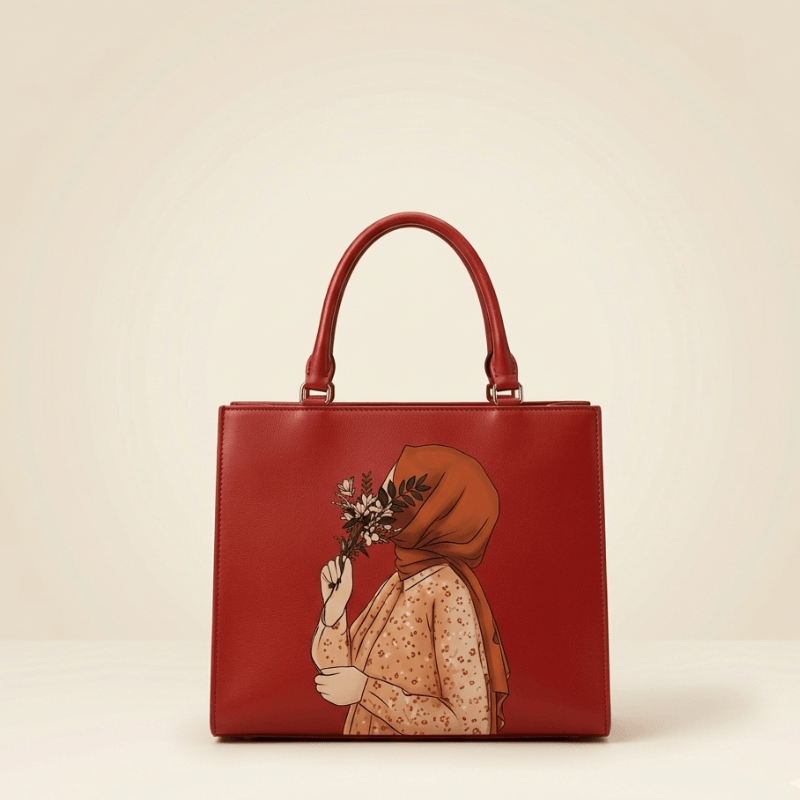 Hijabi Bag Elegant Square Art Handbag ZTS-CR-053
