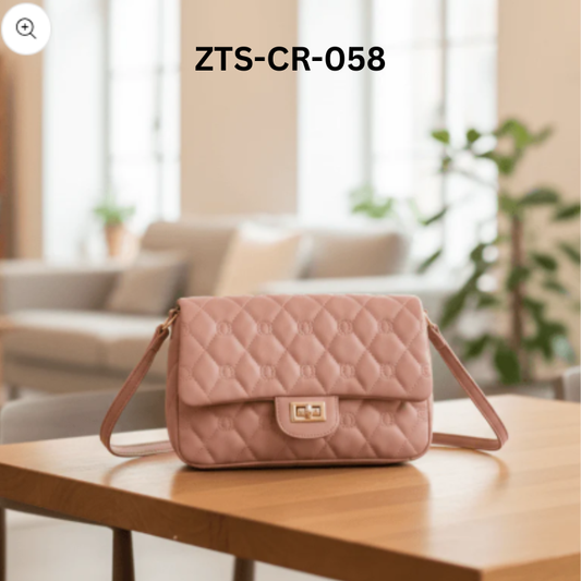 Shoulder Bag, Caramel Quilted Strap Stylish Bag (ZTS-CR-058) for Women