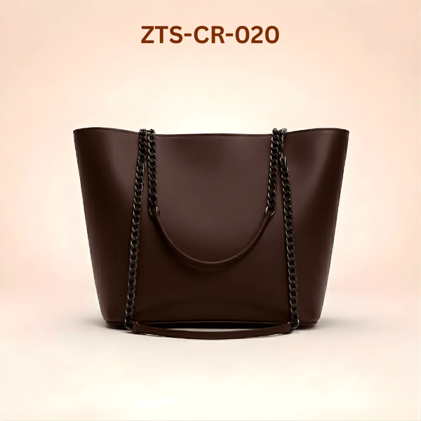 Tote Bag Chic Chain-Strap Leather Tote ZTS-CR-020