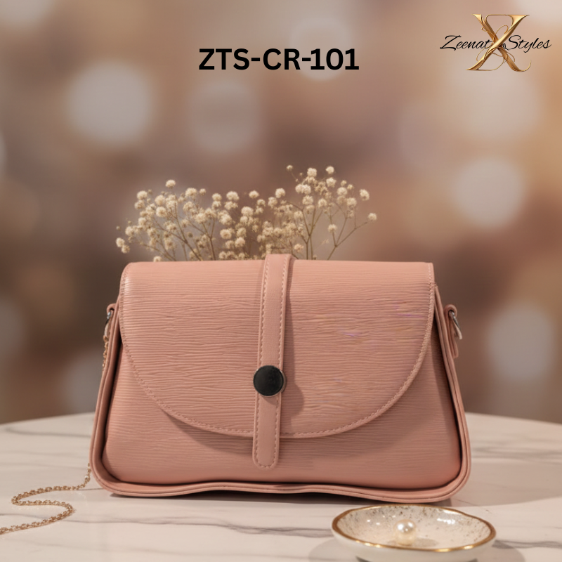 Elegant Mud Brown Faux Leather Shoulder Bag ZTS-CR-101