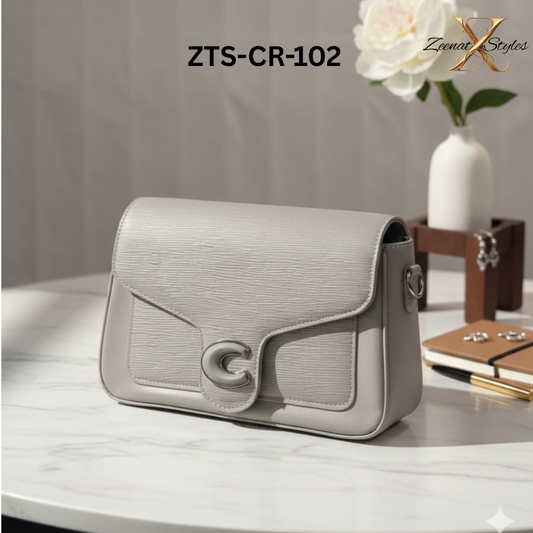 Timeless Sophistication: The Perfect Minimalist Light Grey Handbag ZTS-CR-102