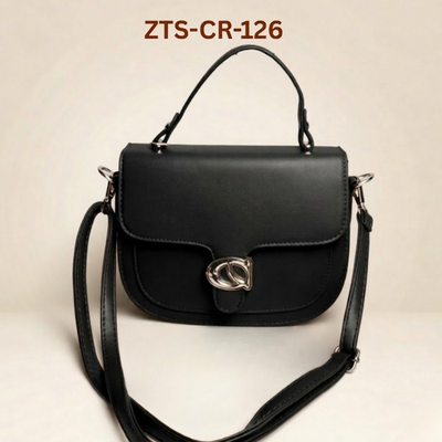 Premium Tan Saddle Handbag with Metallic Clasp – Elegant Ladies Bag ZTS-CR-126