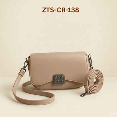 Chic Tan Structured Handbag – Zeenat Styles ZTS-CR-138