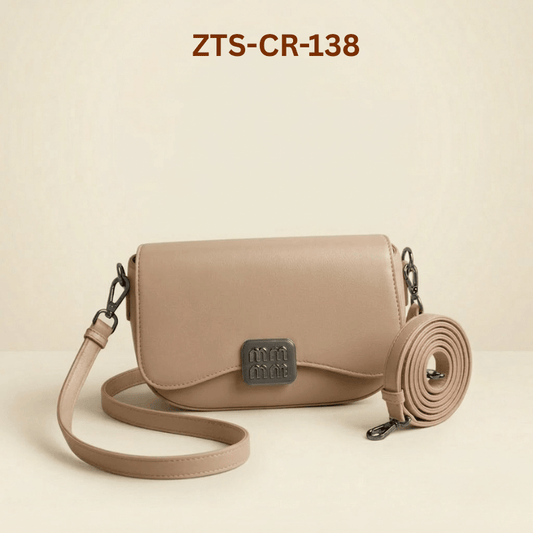 Chic Tan Structured Handbag – Zeenat Styles ZTS-CR-138