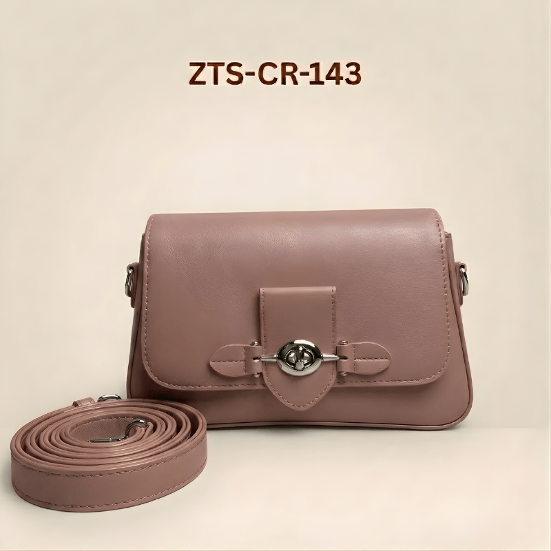 Luxury Structured Ladies Shoulder Bag Metallic Lock ZTS-CR-143