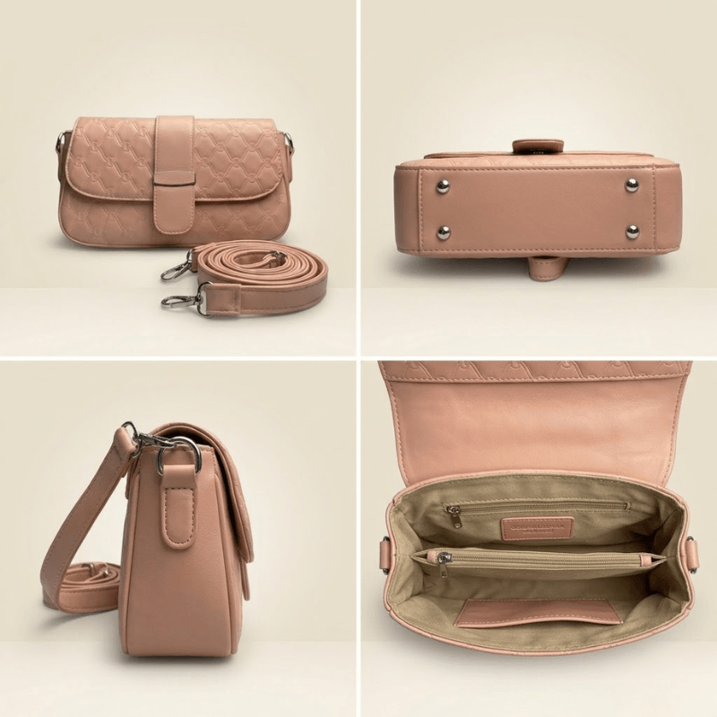 Luxury Quilted Ladies Shoulder Bag Metallic Bar ZTS-CR-140