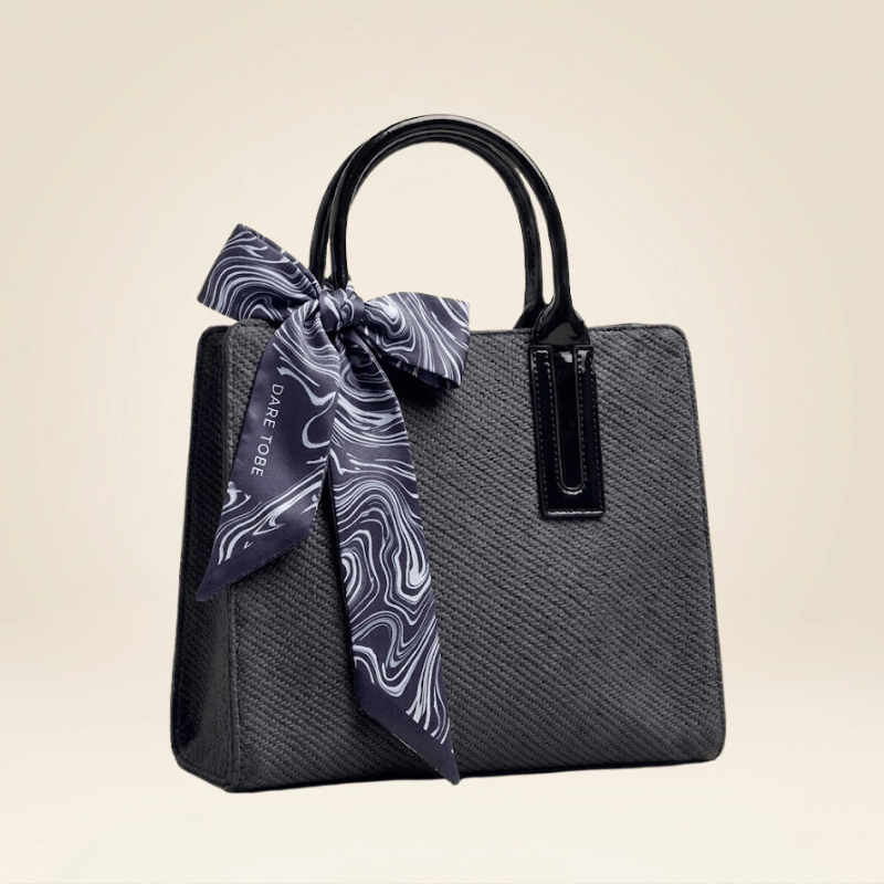 Luxury Textured Ladies Tote Bag Silk Scarf ZTS-CR-146