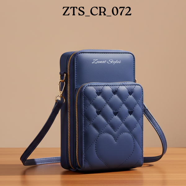 Quilted Crossbody Mobile Pouch – Ladies Shoulder Bag ZTS-CR-072