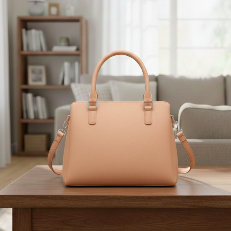 Women’s Luxury Peach Shoulder Handbag ZTS-CR-083