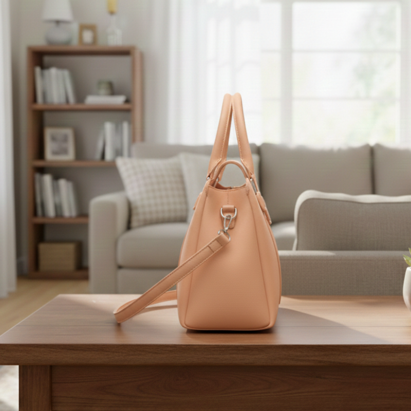 Women’s Luxury Peach Shoulder Handbag ZTS-CR-083