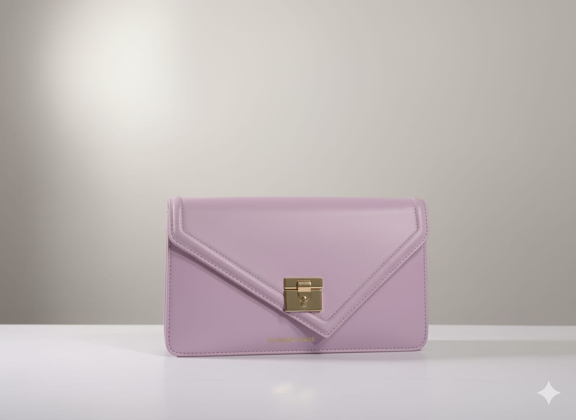 Elegant 'Fashion & Bags' Signature Red Flap Clutch ZTS-CR088