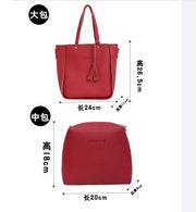 4 Pieces Womens Pu leather hand Bags Set - Zeenat Style