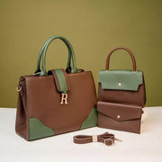 ZTS Special Fashion Set Bag 3 in 1 Set PU Leather Luxury Africa Lady Most Popular Lady Handbags set - Zeenat Style