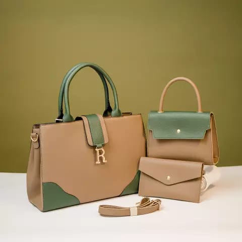ZTS Special Fashion Set Bag 3 in 1 Set PU Leather Luxury Africa Lady Most Popular Lady Handbags set - Zeenat Style