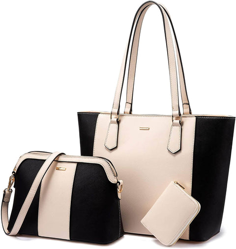3Pcs Pu Soft Leather Bags For Ladies - Zeenat Style