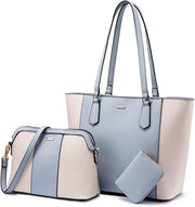 3Pcs Pu Soft Leather Bags For Ladies - Zeenat Style